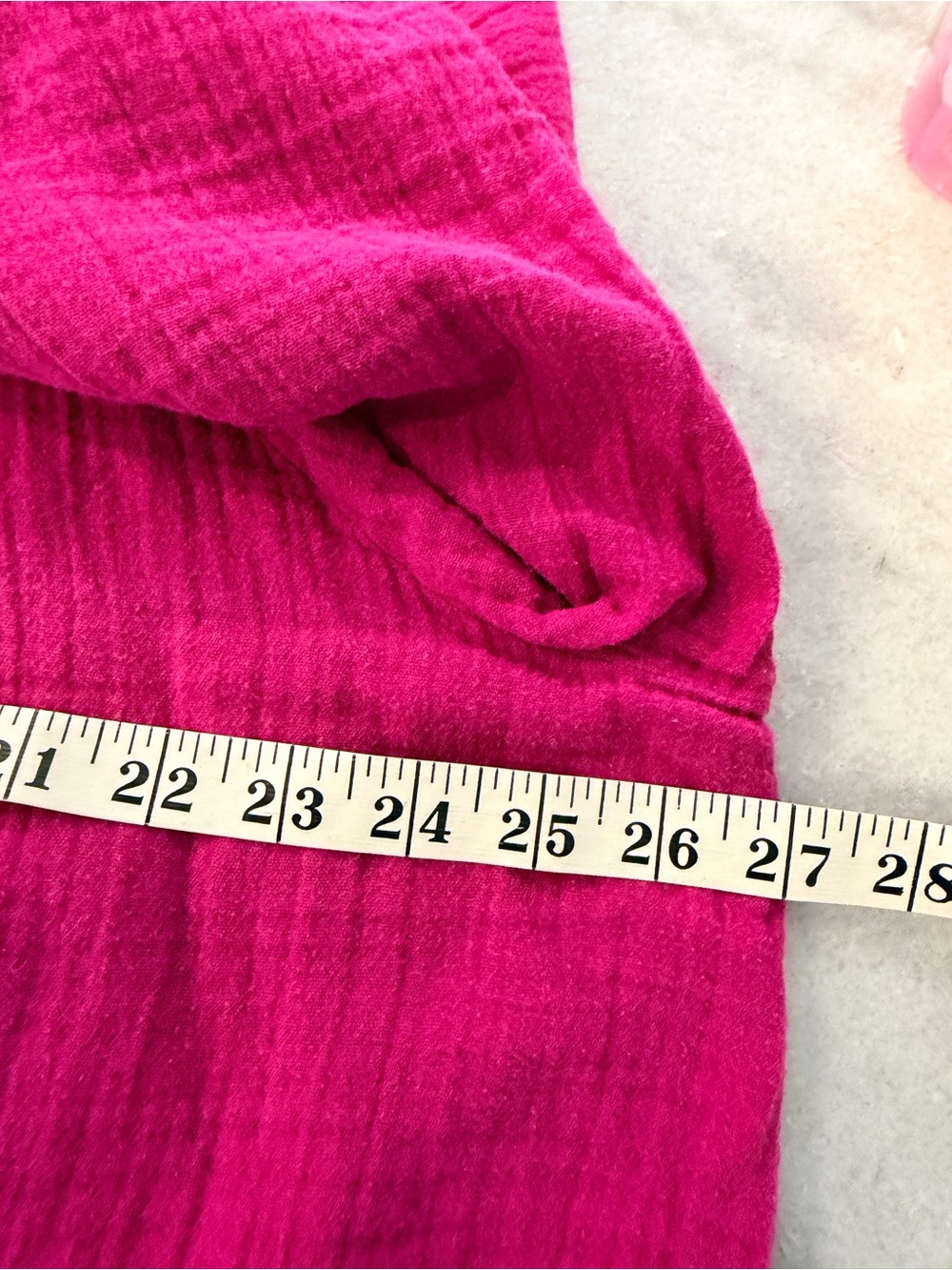 Old Navy Size XXL Fuchsia Double Gauze Cotton Peasant Blouse Boho Balloon Sleeve - Picture 8 of 10